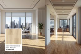 ตกแต่งออฟฟิศ Hybrid Ultra Fiber Board ลามิเนต SPC