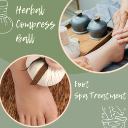 How to use herbal compress ball for foot spa treatment 