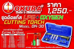 ชุดตัดแก๊ส OKURA รุ่น OK-30 LPG แอลพีจี หัวตัดแก๊ส ชุดเชื่อมแก๊ส หัวเชื่อมแก๊สแอลพีจี หัวตัด แก็ส แก๊ส ตัดแก๊ส Gas ตัด