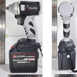 รับประกัน 6 เดือน] บล็อกไร้สาย LUCIAN สีขาว [ แบตใหญ่ 10 Ah. x 2ก้อน ] กล่องกระดาษ บล็อกแบต บล็อกไฟฟ้า บล็อกกระแทก บลอก
