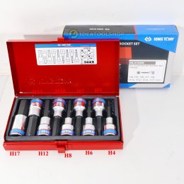 ของแท้!! KINGTONY ลูกบ๊อกเดือยโผล่ 1/2 [ ยกชุด ] รุ่น 4109PR ท็อค สั้น 4119PR TORX ยาว 4110PR 6 เหลี่ยม สั้น 4120PR หก