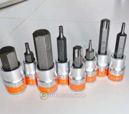 ของแท้!! ลูกบล็อกเดือยโผล่ KOCHE [แยกตัว] ขนาด 1/2 1/4 สั้น ยาว TORX หัวจีบ HEX หกเหลี่ยม 6 เหลี่ยม 12แฉก ตัวM เดือยโผล่