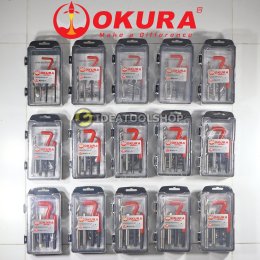ชุดซ่อมเกลียว สปริง OKURA ** แบบแยกเบอร์ ขายแยก ** อุปกรณ์ครบ [HSS-HIGH SPEED STEEL]  สปริงซ่อมเกลียว [ สแตนเลส SUS304 ]