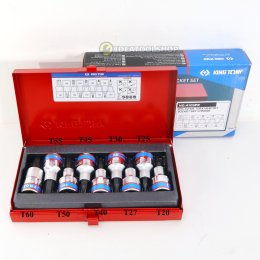 ของแท้!! KINGTONY ลูกบ๊อกเดือยโผล่ 1/2 [ ยกชุด ] รุ่น 4109PR ท็อค สั้น 4119PR TORX ยาว 4110PR 6 เหลี่ยม สั้น 4120PR หก