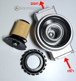 TAIWAN แท้!! ชุดกรองลม ดักน้ำ ปรับลม + น้ำมัน [ 2 ลูก ] THB แบบอลูมิเนียม ( Filter Regulator + Lubricator ) 1/2 3/8 1/4