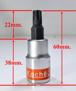 ของแท้!! ลูกบล็อกเดือยโผล่ KOCHE [แยกตัว] ขนาด 1/2 1/4 สั้น ยาว TORX หัวจีบ HEX หกเหลี่ยม 6 เหลี่ยม 12แฉก ตัวM เดือยโผล่