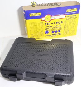 [รุ่นใหม่!! บล็อกขันน็อตรูดได้] HOBAYASHI ชุดเครื่องมือ บล็อกชุด 110 ตัวชุด รุ่น HTB-111 ชุดบล็อก บล๊อคชุด HTB-110+1