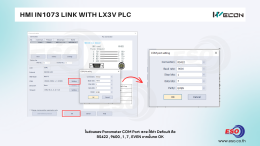 HMI IN1073 connected to PLC LX3V WECON setup and communication example