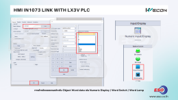 HMI IN1073 connected to PLC LX3V WECON setup and communication example