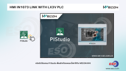 HMI IN1073 connected to PLC LX3V WECON setup and communication example