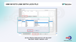 HMI IN1073 connected to PLC LX3V WECON setup and communication example