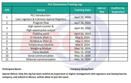 WECON Training Log