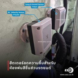 เซนเซอร์ THS14 สำหรับวัดอุณหภูมิและความชื้นในระบบท่ออากาศ Air Flow Sensor FTS140 สำหรับตรวจสอบความเร็วลมและป้องกัน Duct Heater 