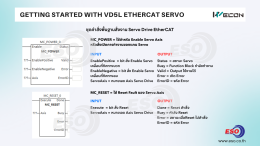 WECON VD5L EtherCAT Servo Drive และ PLC A500 Series คู่มือสอนการเขียนโปรแกรม Motion Control และการควบคุม Servo ผ่าน EtherCAT Network