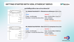 WECON VD5L EtherCAT Servo Drive และ PLC A500 Series คู่มือสอนการเขียนโปรแกรม Motion Control และการควบคุม Servo ผ่าน EtherCAT Network