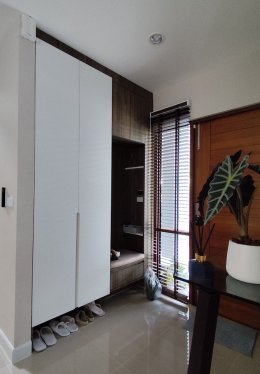 โครงการบ้านนินญา ราชพฤกษ์ อ.ปากเกร็ด นนทบุรี | งานออกแบบและตกแต่งภายใน พร้อมติดตั้งบิวท์อินเฟอร์นิเจอร์ครบวงจร