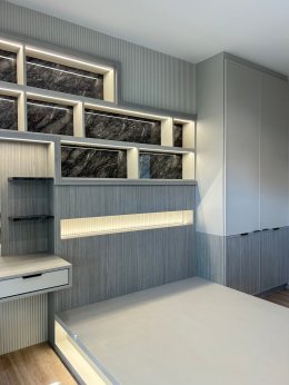 เอสตันลาดกระบัง-สุวรรณภูมิ | งานออกแบบและตกแต่งภายใน พร้อมติดตั้งบิวท์อินเฟอร์นิเจอร์ครบวงจร