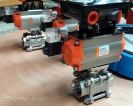 Ball Valve Stainless steel 316 3pc Pneumatic Actuator RAT Series 