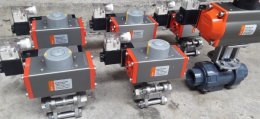 Ball Valve Stainless steel 316 3pc Pneumatic Actuator RAT Series 