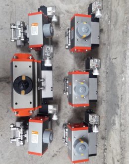 Ball Valve Stainless steel 316 3pc Pneumatic Actuator RAT Series 