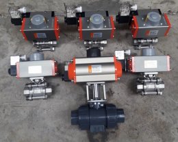 Ball Valve Stainless steel 316 3pc Pneumatic Actuator RAT Series 