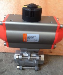 Ball Valve Stainless steel 316 3pc Pneumatic Actuator RAT Series 