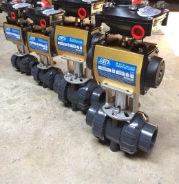 SIRCA Pneumatic Rotary Actuator Ball Valves UPVC + limit Switch Box APL02