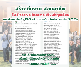 ค่าแนะนำค่าตำแหน่งรับทุกเดือน