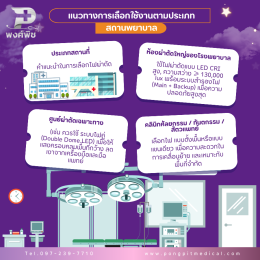 การเลือกใช้ไฟผ่าตัด (Surgical Light) สำหรับห้องผ่าตัด