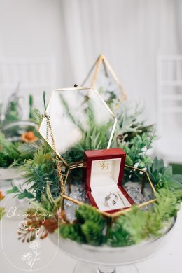 Minimal engagement ceremony at home