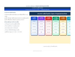 ความรู้ การบริหารความเสี่ยงภายในองค์กร