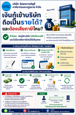 เงินกู้เข้าบริษัท ถือเป็น "รายได้" หรือไม่?