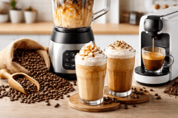 โฮมคาเฟ่กาแฟอราบิก้าปั่น พร้อมเครื่องปั่นสมูทตี้