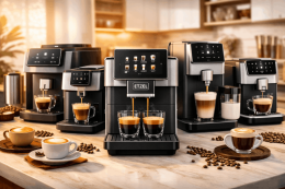 เครื่องชงกาแฟอัตโนมัติ ETZEL ชงเอสเพรสโซบนเคาน์เตอร์มุมกาแฟในบ้าน