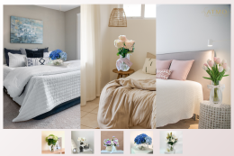 แต่งห้องนอนด้วยแจกันดอกไม้ประดิษฐ์ในสไตล์ Cozy minimal