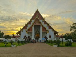 Wihan Phra Mongkol Bophit, Ayutthaya, photographed in 1957 before being renovated.