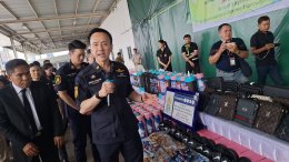กรมศุลกากรเพิ่มความเข้มงวดตรวจสอบสินค้านำเข้าผิดกฎหมาย จับกุมก๊าซไนตรัสออกไซด์ สินค้าละเมิดเครื่องหมายการค้าและเฮโรอีน มูลค่ากว่า 159 ล้านบาท