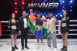   ไทเกอร์ มาร์ช กำปั้นดาวรุ่งมวยสร้าง TL BOXING PROMOTION  ออกหมัดหนักหน่วงแม่นยำชนะคะแนน ธนชัย คำอ่อน ในการชกเป็นคู่เอกศึกThe Fighter World Boxing