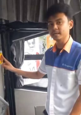 บริษัทรถบัส บางบ่อสมุทรปราการ ทำคลิปให้ความรู้ทางออกฉุกเฉินบนรถบัส