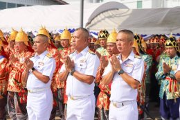 พิธีบวงสรวงพระภูมิเจ้าที่และเซ่นไหว้แม่ย่านางเรือพระราชพิธีก่อนการ จัดขบวนพยุหยาตราตราทางชลมารค