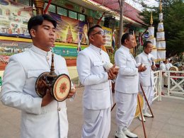 ชาวบางพลี แห่ผ้าแดง ห่มพระมหาเจดีย์ วัดบางพลีใหญ่กลาง อย่างยิ่งใหญ๋