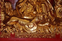 ป้าเชง บุญไทย ตั้งเด่นไชย ประธานในพิธีบวงสรวง บรรจุยันต์ดวง ใต้ฐาน องค์เทพเจ้าเตียวฮู้เทียนซือ หรือ เตี่ยวเทียนซื่อ