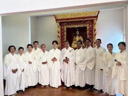 ป้าเชง บุญไทย ตั้งเด่นไชย ประธานในพิธีบวงสรวง บรรจุยันต์ดวง ใต้ฐาน องค์เทพเจ้าเตียวฮู้เทียนซือ หรือ เตี่ยวเทียนซื่อ