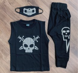 ชุดเซ็ต pirate skull แขนกุดกะโหลกโจรสลัด