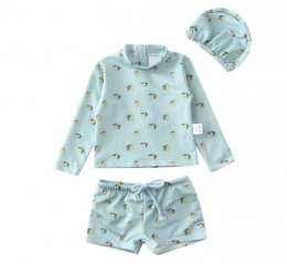 ชุดว่ายน้ำเด็ก lemon lover 3 ชิ้น ( เสื้อ กางเกง หมวก)(SW213)