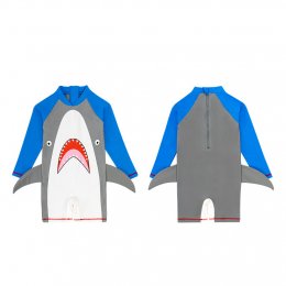 ชุดว่ายน้ำเด็ก Shark Fin (2ชิ้น ชุด+หมวก)(SW217)