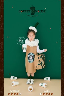 ชุดแฟนซีเด็ก แก้วสตาร์บัค starbuck Costume(FANCY344)