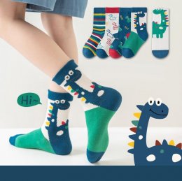 ถุงเท้าเด็ก Dinosaur เซ็ต 5 คู่(SOCK139)