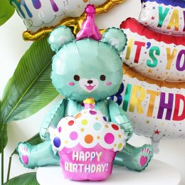 Cupcake bear ลูกโป่งรูปหมีถือคัพเค้ก (TOY656)