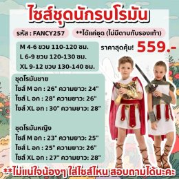 ชุดนักรบโรมัน ชุดอัศวิน ชุดแฟนซีเด็ก
